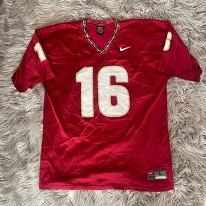 Red Nike Y2K fashion jersey size L